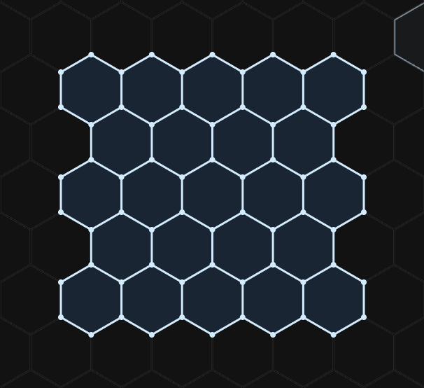 23-Grid Honeycomb hex LED layout for double garage