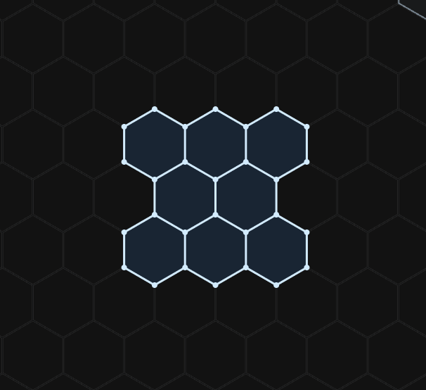 8-Grid Honeycomb hex LED layout for single-car garage